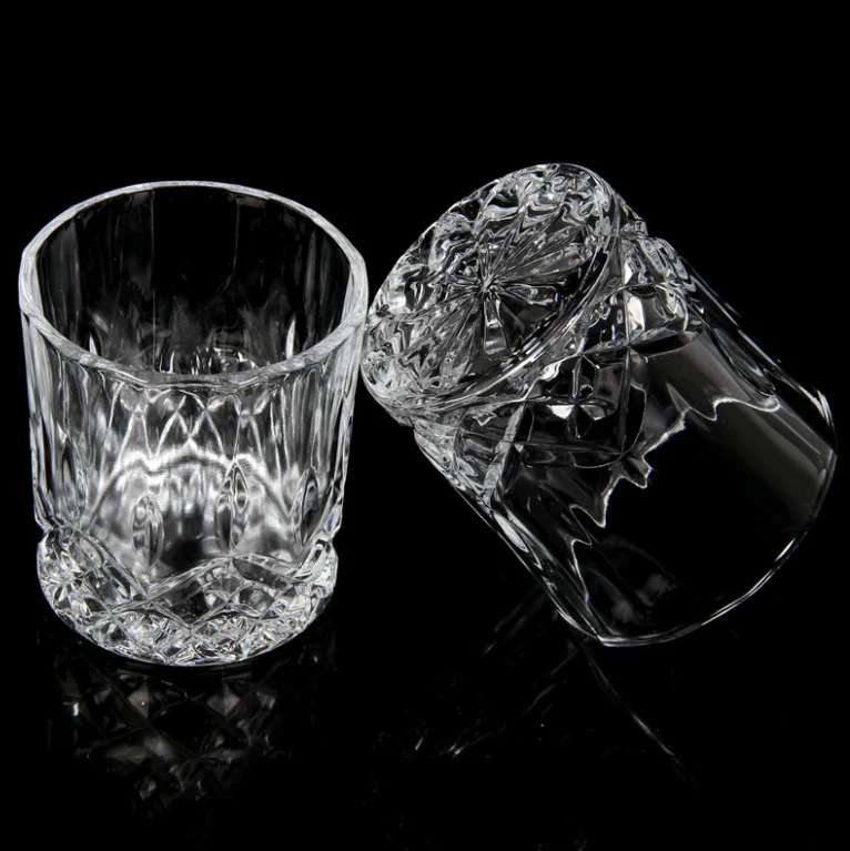 Оптовая торговля на заводе классическая гравировка виски стеклянная чашка стеклянная посуда