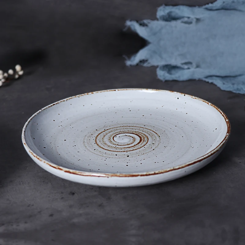 Керамика ручной работы, набор обеденных тарелок, скандинавские наборы столовой посуды из керамогранита, японские винтажные стили, наборы тарелок, столовая посуда