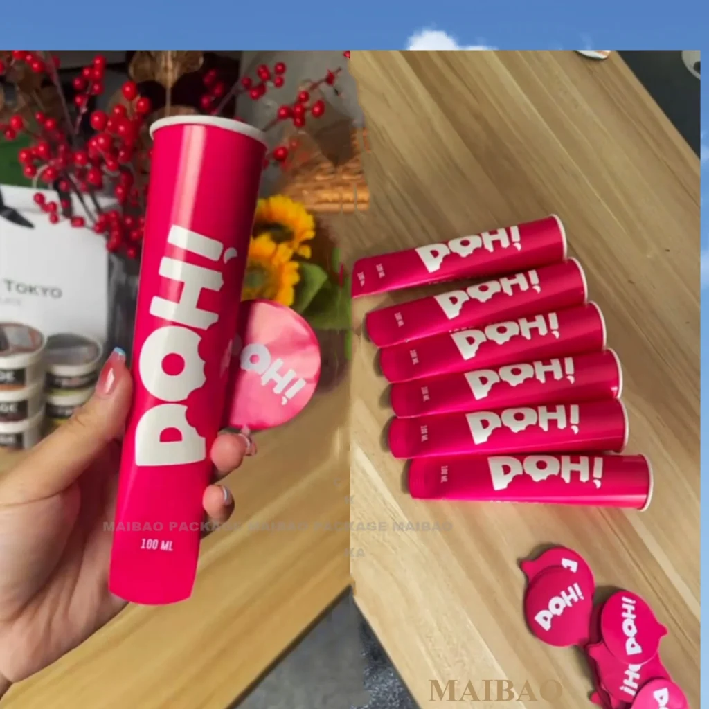 Оптовая продажа, биоразлагаемая упаковка на заказ, 100 мл, 120 мл, алюминиевая фольга, упаковка для мороженого, эскимо, выжимка, трубка Calippo, конусная чашка