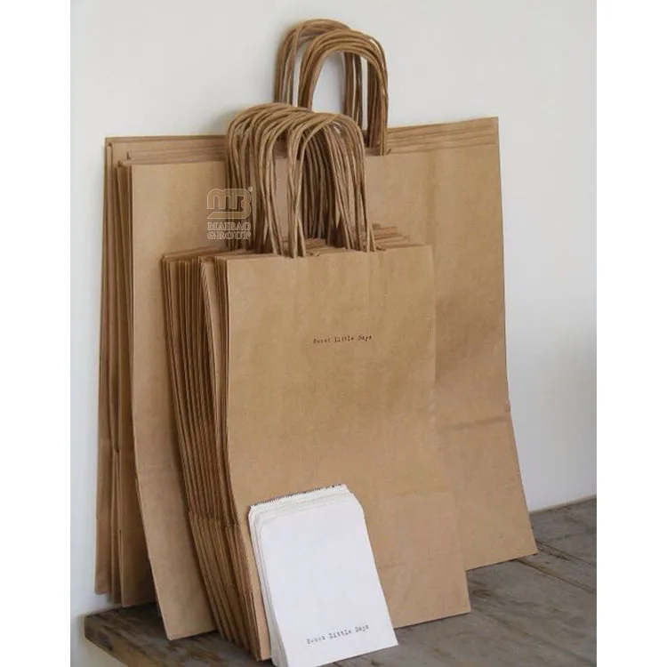 Коричневый пакет из крафт-бумаги с витыми ручками, черный подарочный бумажный мешок для покупок с логотипом для одежды, бумажные пакеты на заказ 12 X 7 X 17