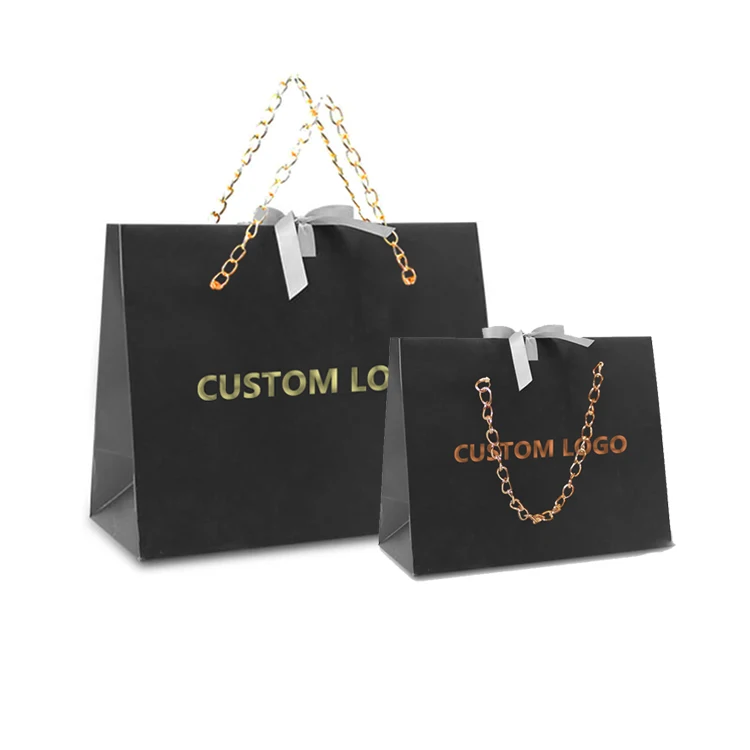 Матовый черный розовый с принтом на заказ, роскошный бутик ювелирных изделий, упаковка для покупок, розничная торговля, картонная бумага с широким дном, европейский подарочный пакет