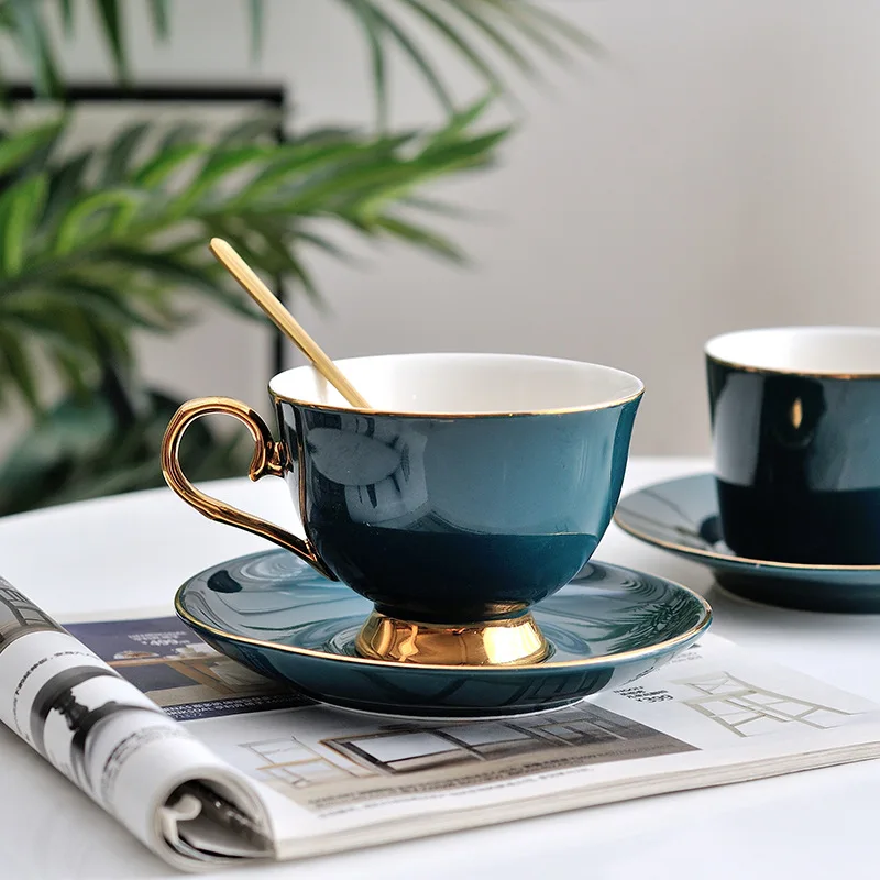 Brett Bone China, английская чашка для послеобеденного чая, кофе и блюдце с золотой оправой, высококачественный подарочный набор ручной работы