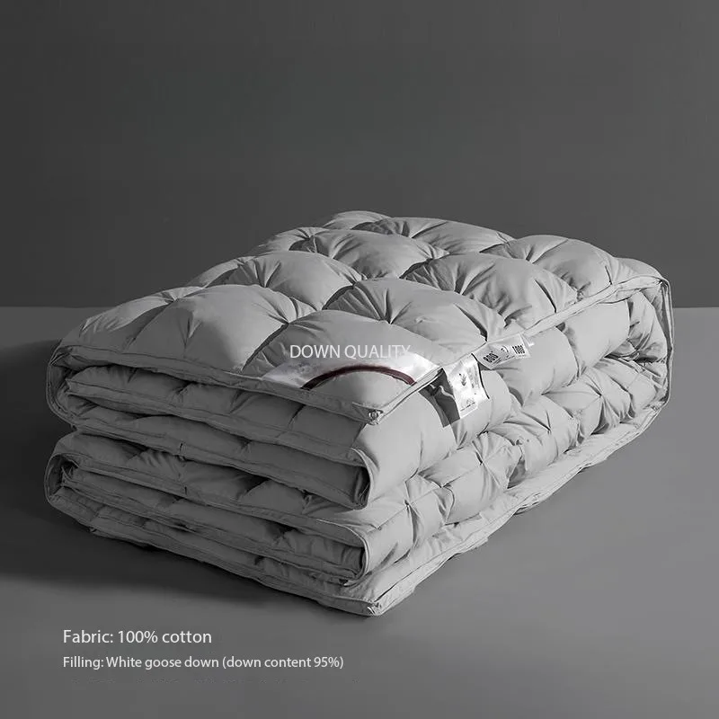 Оригинальное стеганое постельное белье из 100% хлопка, пуховое одеяло, зимнее роскошное одеяло для отеля, белое пуховое одеяло