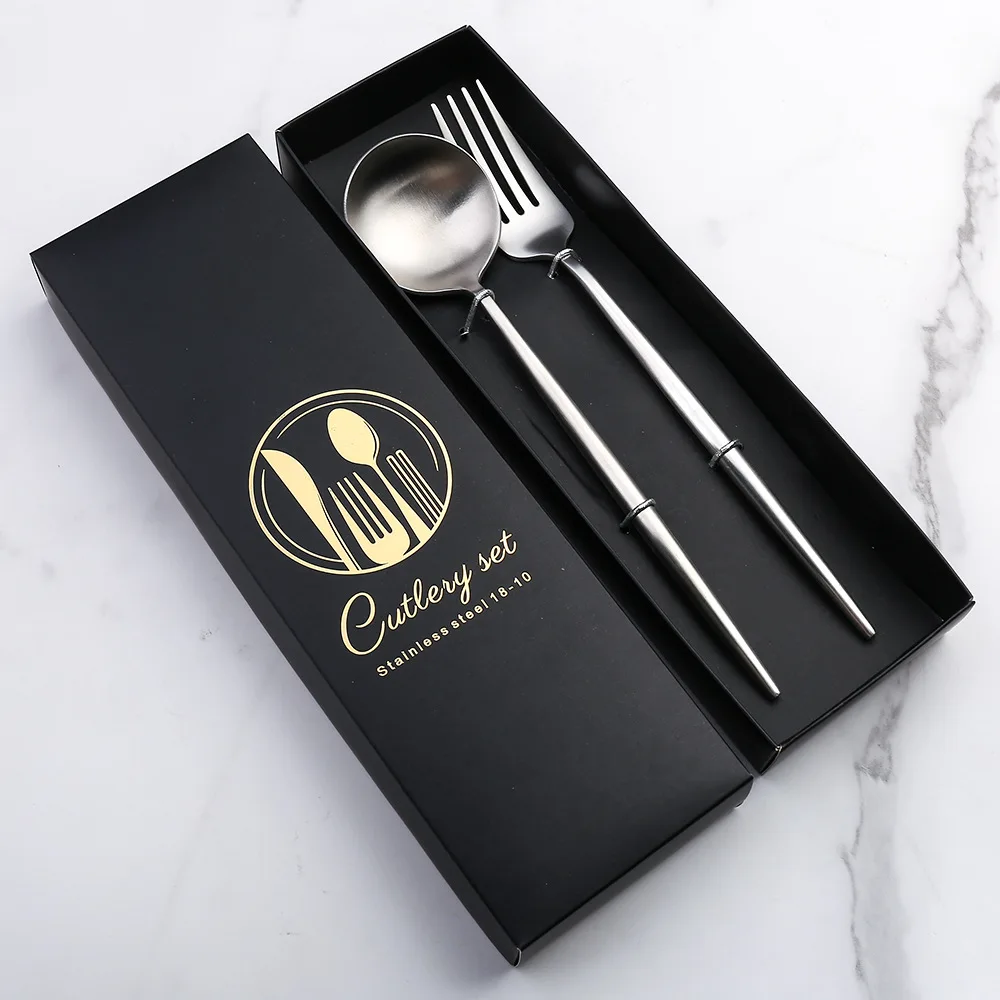 Restaurant Cutlery Set in Stainless Steel Reusable Silverware for Weddings Includes Spoons Forks Knives-for Gifts
