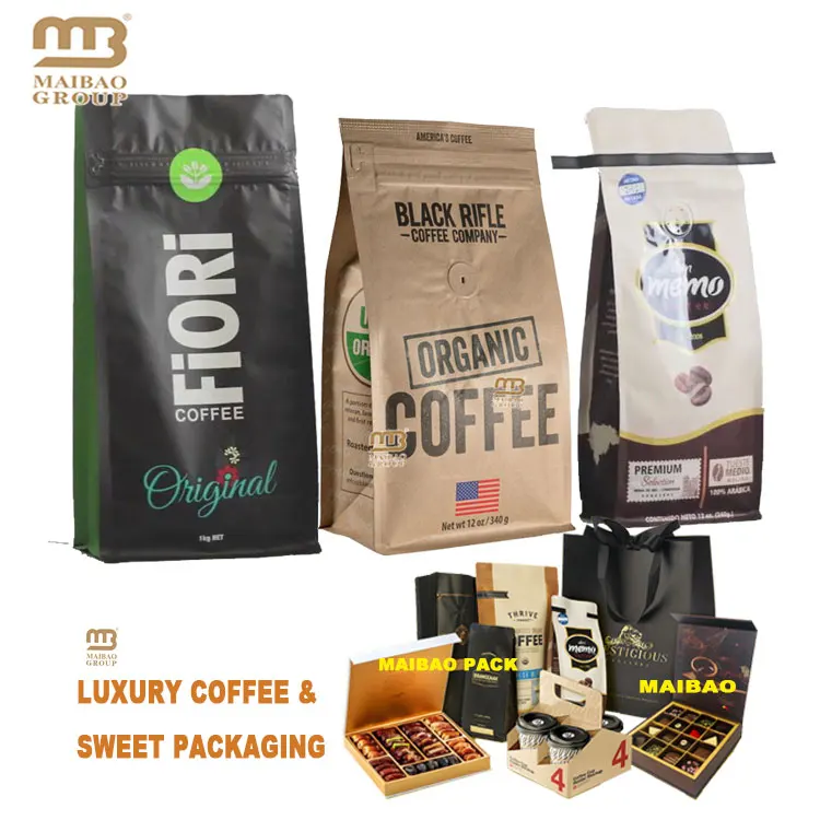 Универсальная упаковка для серии кофе на заказ, с плоским дном, 12 унций, 1 фунт, пакетик для кофе, одноразовая бумажная чашка для кофе, коробка для выпечки торта на вынос