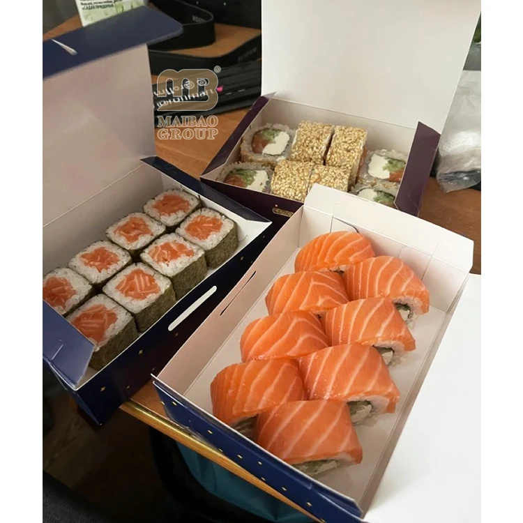 Бумажный лоток с принтом на заказ, одноразовый лоток для суши, жареной курицы, хот-дога, бумажный лоток для доставки еды, контейнер для упаковки