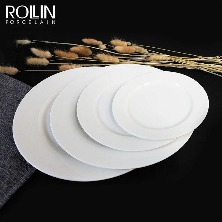 Оптовый поставщик общественного питания на фабрике Чаочжоу Дешевые фуршетные тарелки Изготовленные на заказ фарфоровые тарелки для ресторана