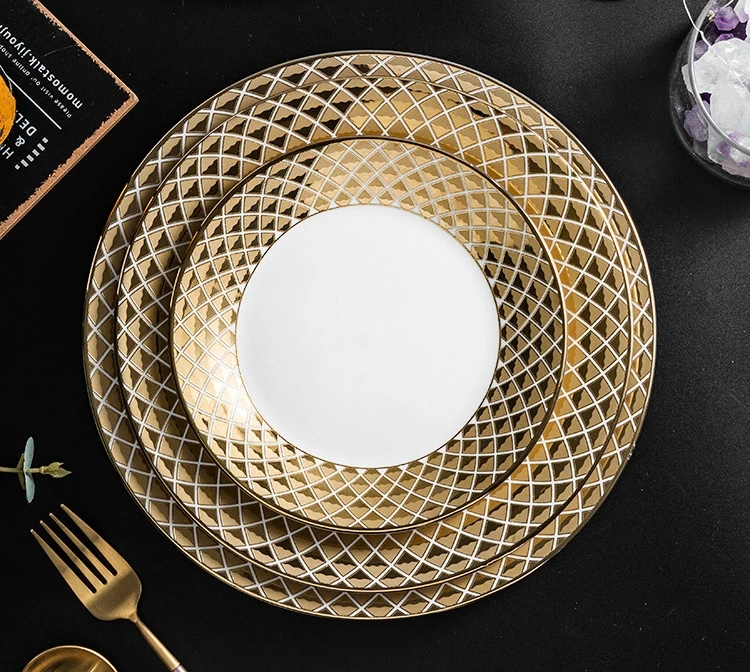 Hot Selling China Warehouse Round Shape Modern Lifestyle Tableware Dinner Porcelain Plate