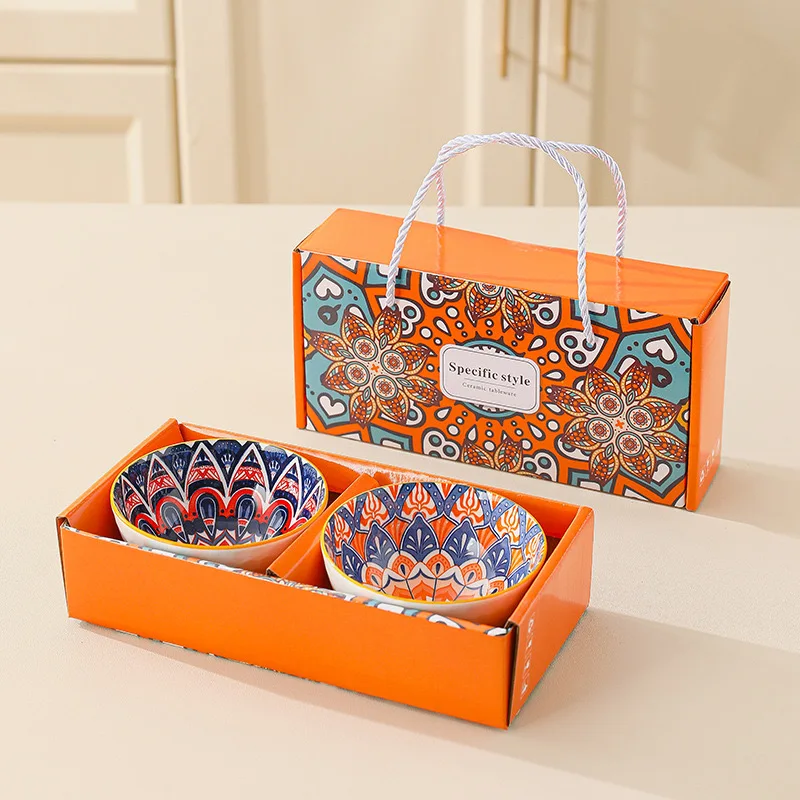 Gift Set Bohemian Ceramic Tableware New Design Kitchen 2 Pieces 4 Pieces 6 Pieces Optional