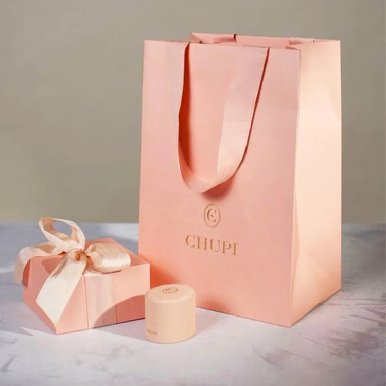 Роскошные белые бумажные пакеты с ручками. Маленький розовый подарок для покупок. Благодарственные пакеты для бутиков. Сумки для упаковки ювелирных изделий на заказ.