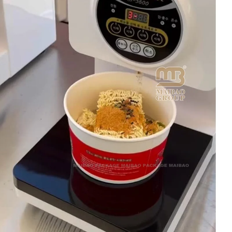 Корейская лапша быстрого приготовления, горячая распродажа, индивидуальная печатная индукционная бумажная миска для домашнего офиса, магазин самоваров