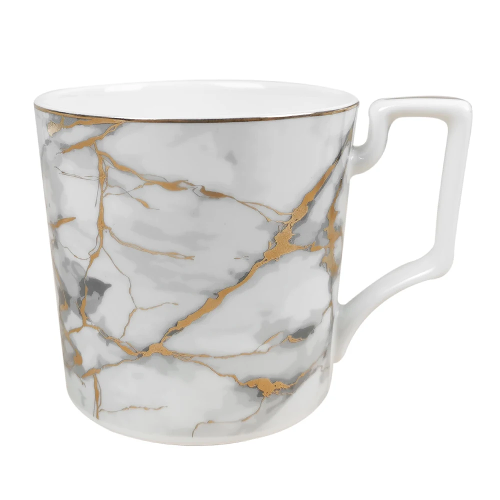 Роскошные фарфоровые тарелки в европейском стиле 8 10,5 12 дюймов с золотой оправой, мраморный дизайн, сервировочное блюдо для салата, стейка, керамический набор посуды