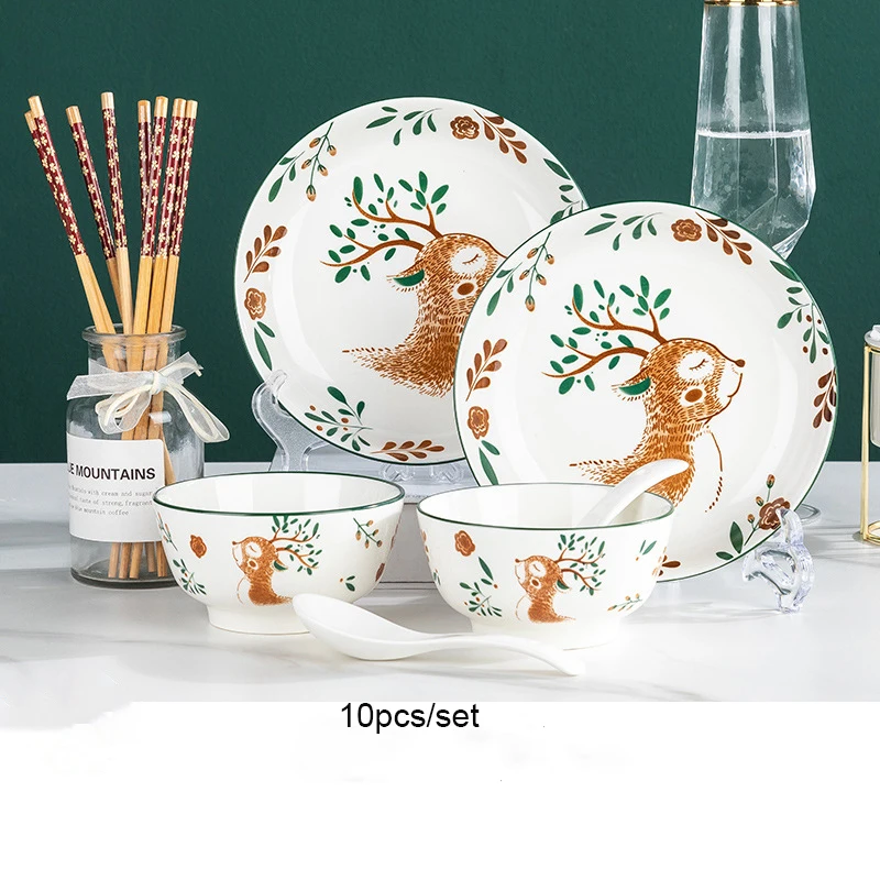 High Quality Dinnerware Dishes and Bowls Sets Porcelain Dinner Set Porcelain Tableware Ceramic Plate Sets for Home