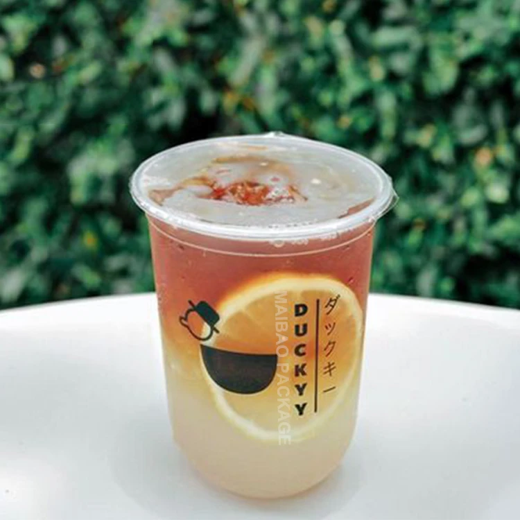 Изготовленные на заказ 8 16 унций 24 32 унции 400 мл пластиковые стаканчики с логотипом оптом одноразовые пластиковые чашки для питья, сок, холодный кофе, пузырьковая чашка для чая