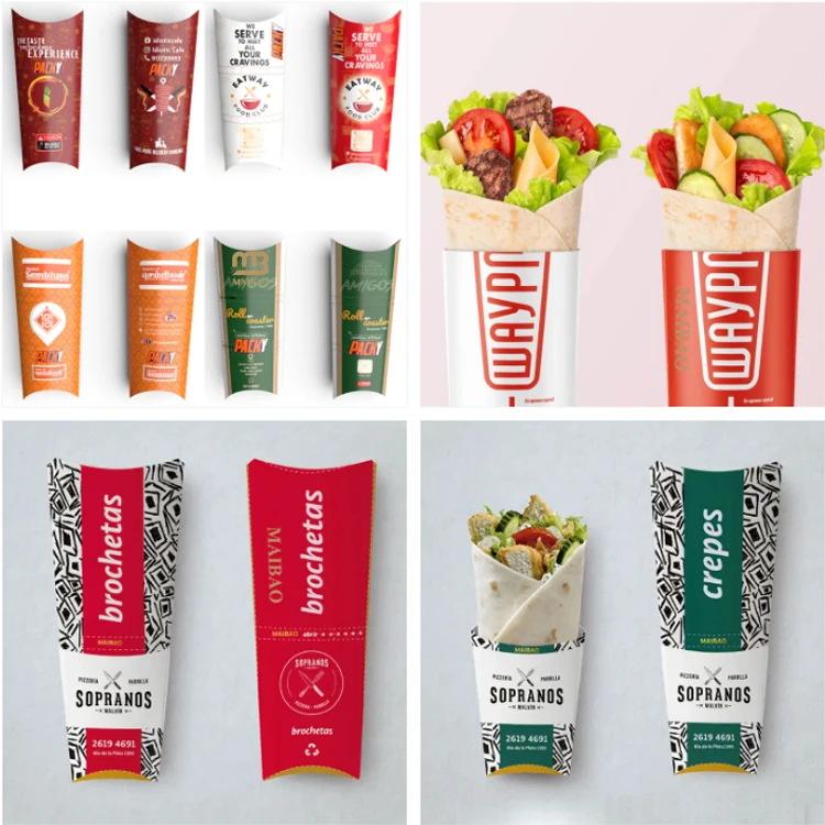 Коробка для рукоделия с курицей и шаурмой с принтом на заказ, упаковочная коробка для шаурмы из эко-бумаги, коробка для арабского буррито, сэндвича, кебаба, куриный рулет