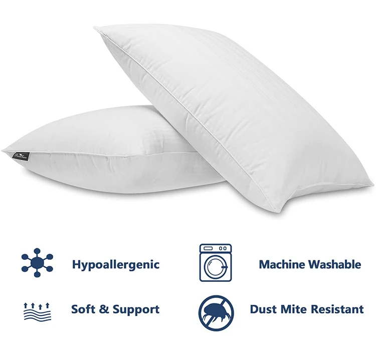 2020 изготовленные на заказ натуральные мягкие гусиные/утиные перья, 100% гусиный пух, белые подушки для кровати, самые продаваемые индивидуальные вставки