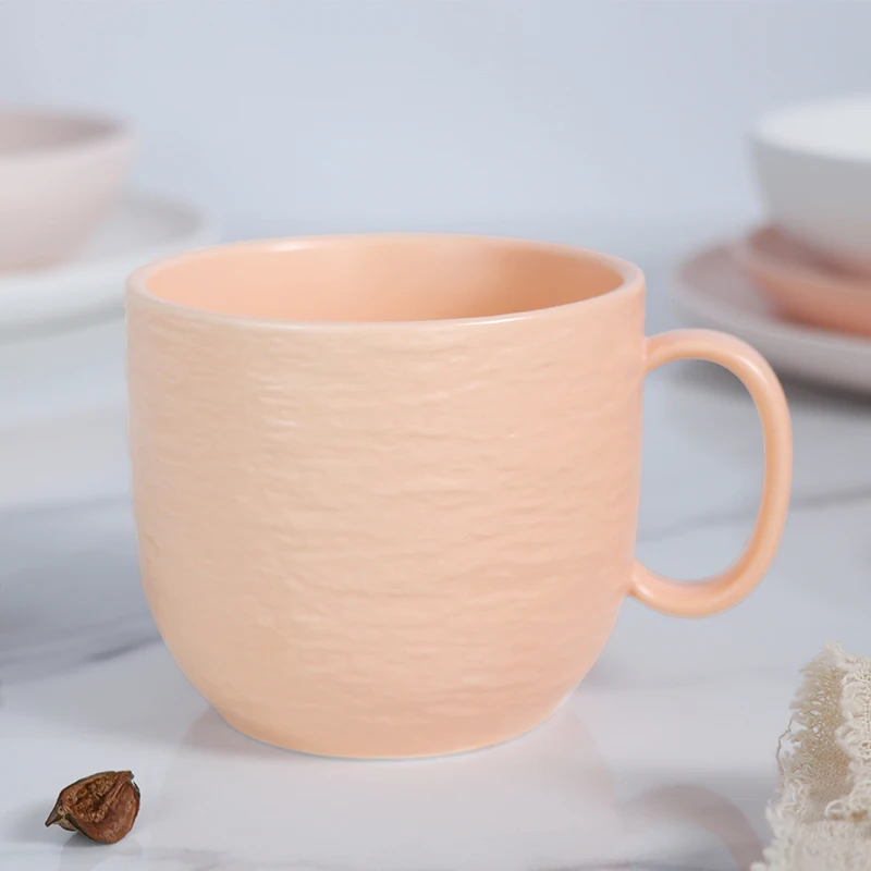 Уникальные розовые кофейные кружки, набор кружек на заказ для кафе, керамическая чашка для воды на 12 унций, керамическая кружка 360CC