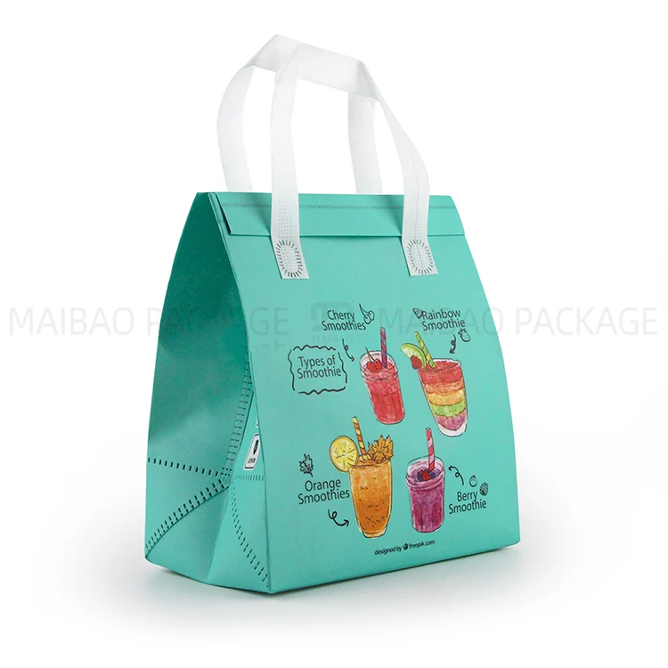 Изготовленная на заказ нетканая сумка-холодильник из алюминиевой фольги, оптовая продажа, термоизолированные сумки-холодильники, изолированная сумка-тоут для еды, кофе, торта, обеда