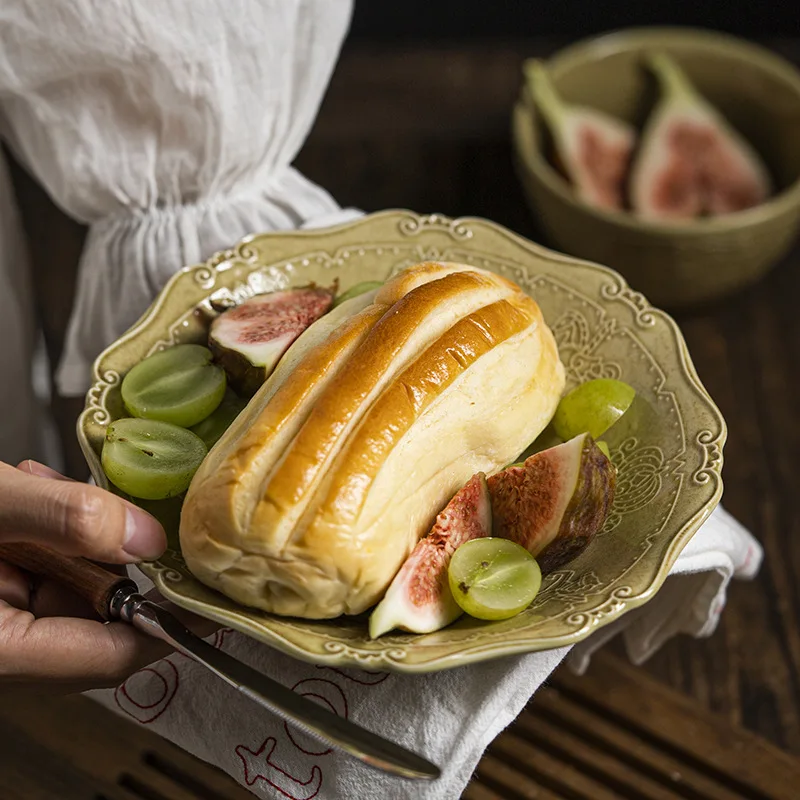 Роскошные кружевные керамические свадебные тарелки неправильной формы, одноразовые экологически чистые наборы посуды для супа, домашнего использования, заполненные рестораны