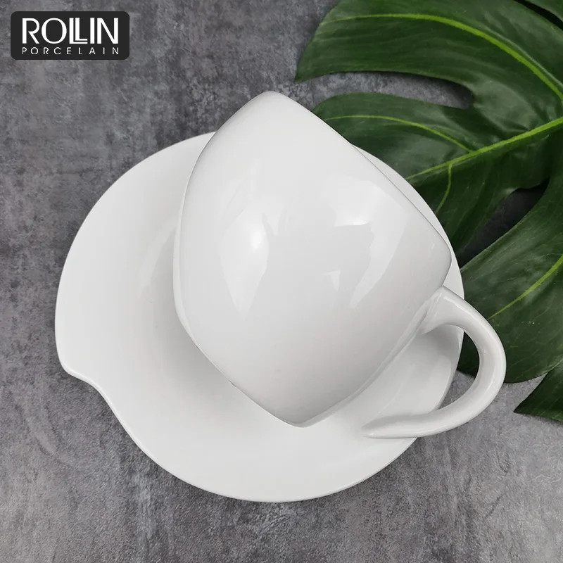 Изысканный фарфоровый набор чашек для эспрессо, чашка для капучино с керамическим блюдцем