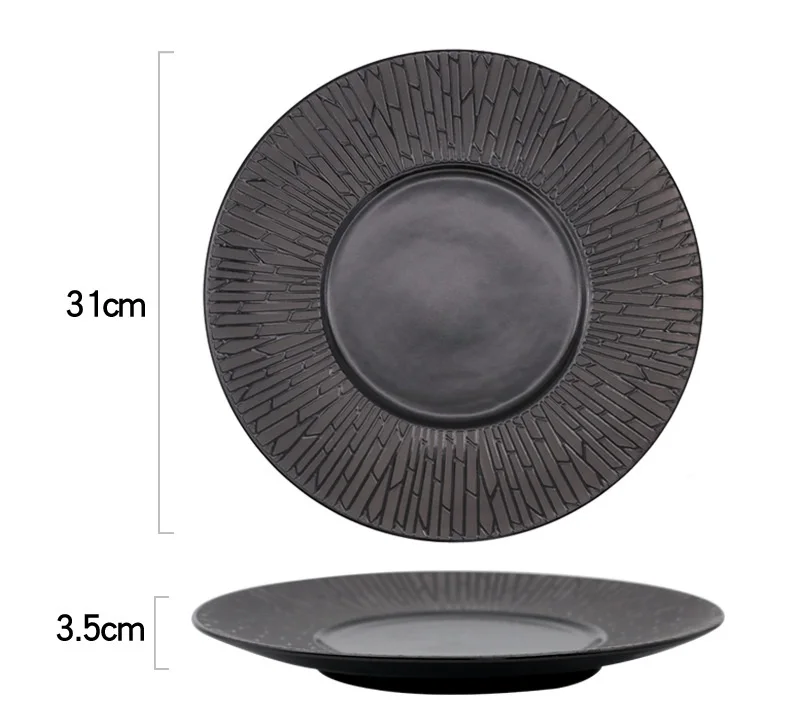 Luxury Sustainable Ceramic Dinner Plates Set White Nordic Style Round Design for Weddings Pasta Occasions Western Food Dishware