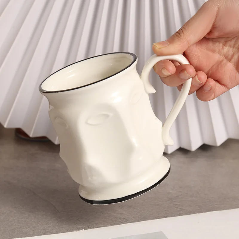 Creative Personality Mugs Ceramic Face Mug for Office Ceramic Coffee Cup Mugs Wholesale
