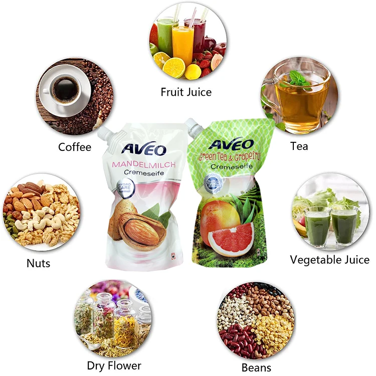 Напечатанный на заказ пластиковый упаковочный пакет специальной формы 50 мл 100 мл 500 мл для напитков, фруктовых соков, сумка с носиком