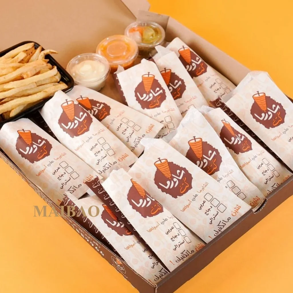 Дешевая изготовленная на заказ небольшая биоразлагаемая жиронепроницаемая подарочная упаковка для пищевых продуктов, крафт-сэндвич, печенье, упаковка для хлебобулочных изделий, печенье, кондитерские изделия, бумажный мешок