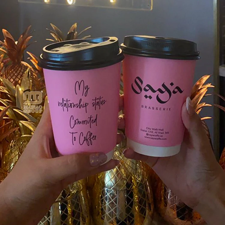 Одноразовый бумажный стаканчик с пульсацией по индивидуальному заказу, 6 унций, 7 унций, 12 унций, бумажный стаканчик с двойными стенками для горячего кофе с логотипом, крафт-бумажный стаканчик для горячих напитков