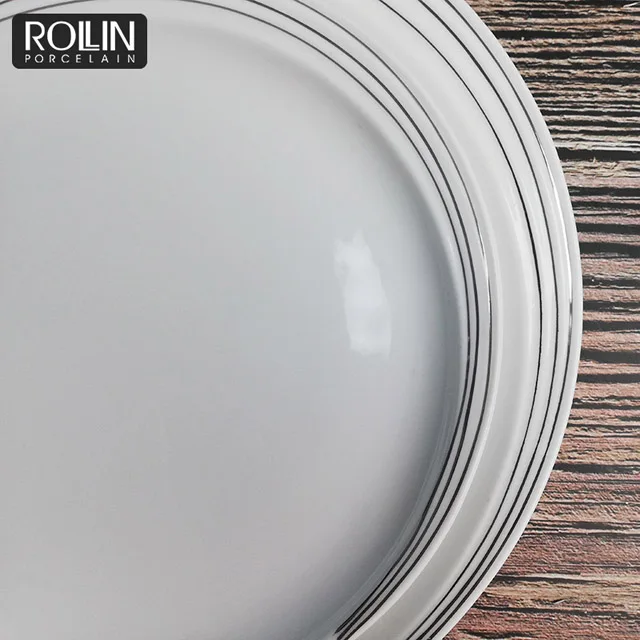 Высококачественная белая фарфоровая тарелка, посуда для микроволновой печи, рестораны, белая керамическая тарелка, фарфоровые сервизы