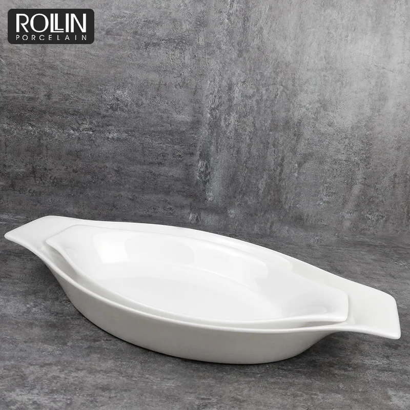 Белая тарелка Керамическая посуда Китай Производство Оптовая посуда Обеденные тарелки Керамические формы для выпечки Тарелка для ресторана