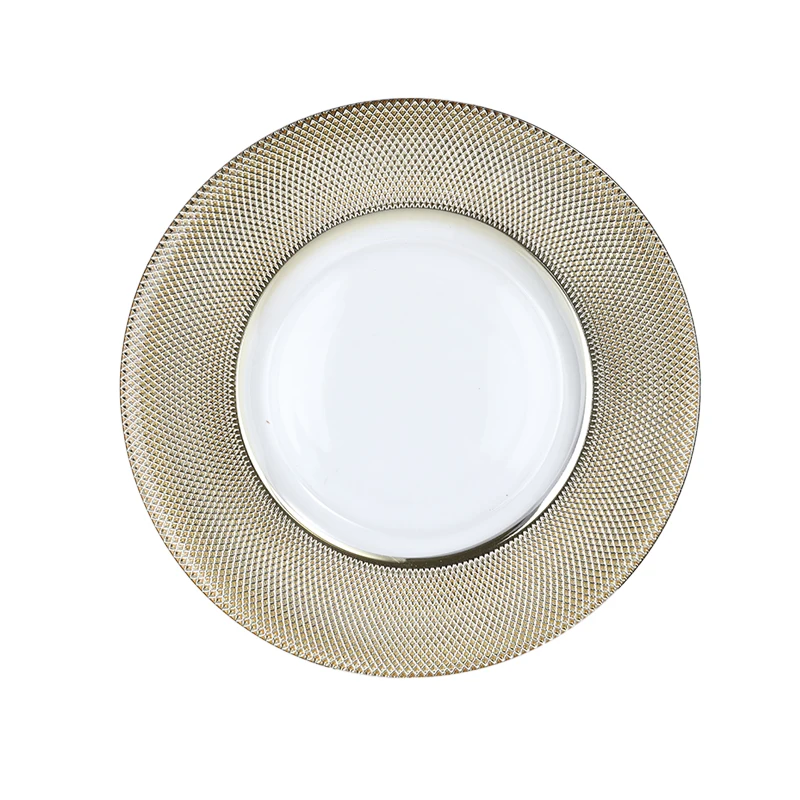 Зарядные тарелки. Свадебные украшения. Зарядные устройства. Наборы столовой посуды. Золотая тарелка.