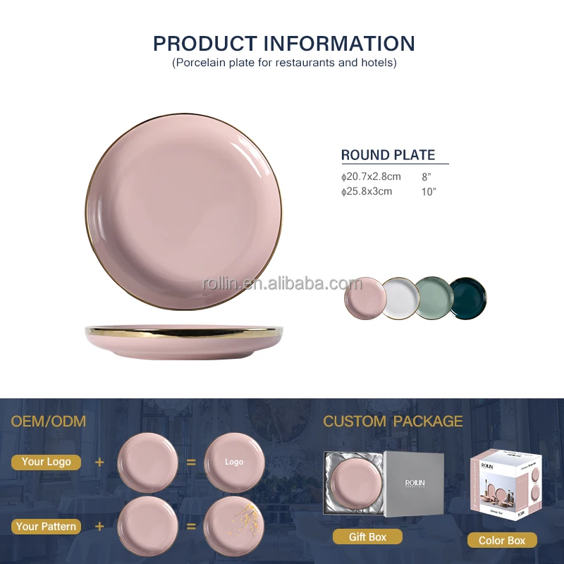 Оптовая продажа керамического фарфорового набора для ресторана, кухонной тарелки, полной роскошной свадебной посуды, набора посуды