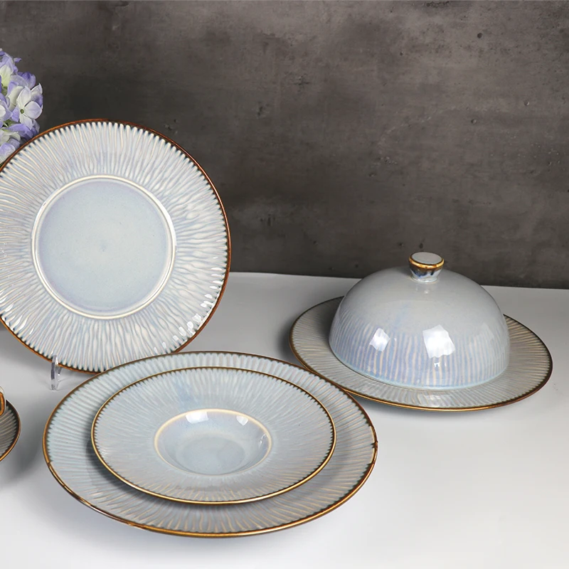 Фарфоровая керамическая свадебная тарелка для зарядного устройства Керамическая десертная тарелка