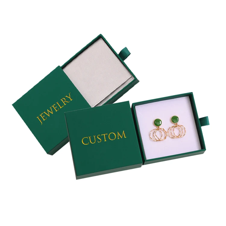 Напечатанная на заказ роскошная брендовая бутиковая коробка для доставки сережек, персонализированная прямоугольная коробка для подарочной упаковки для ювелирных изделий с логотипом