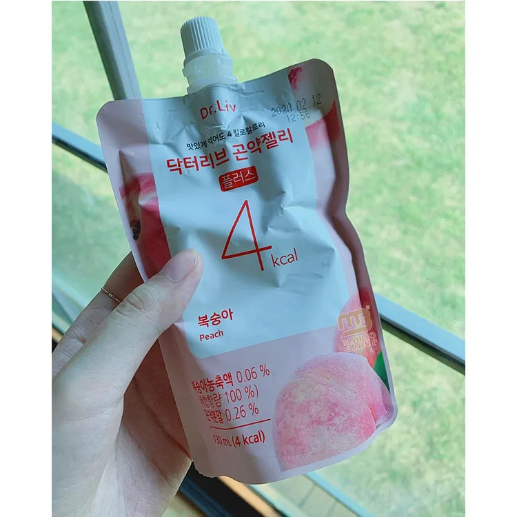 Изготовленный на заказ мешок для безалкогольных напитков, фруктового сока, стоячий мешочек, биоразлагаемый мешок для жидкости, корейская упаковка для напитков, мешочек с носиком