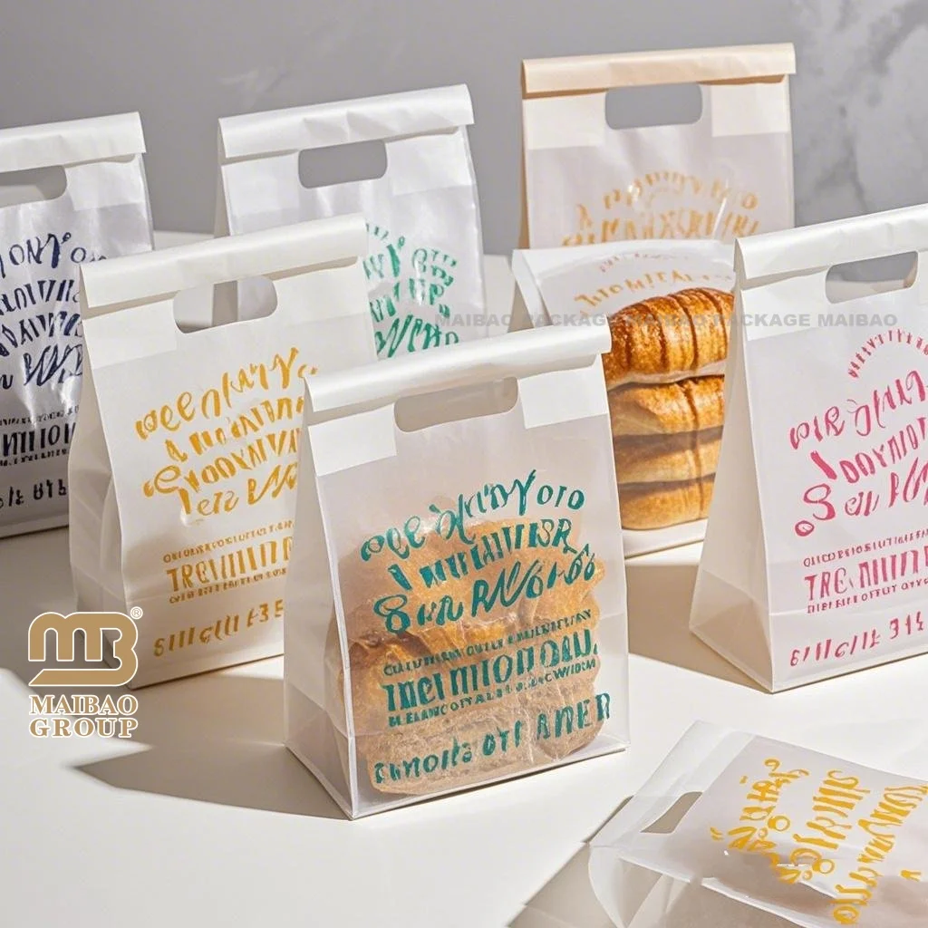 Биоразлагаемый белый жиронепроницаемый восковой материал, круассан, пончик, тост, багет, бургер, крафт-бумага, сумка для упаковки хлеба для еды