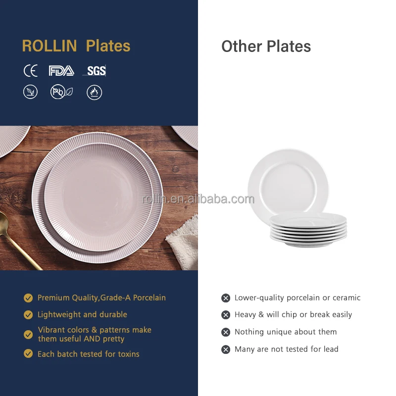 Посуда для отеля, фарфоровые столовые приборы для ресторана, 11,5 дюймов, костяной фарфор, круглая розовая тарелка, посуда, посуда