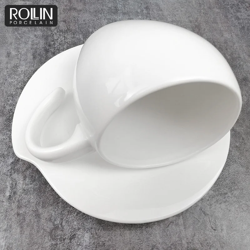 Изысканный фарфоровый набор чашек для эспрессо, чашка для капучино с керамическим блюдцем
