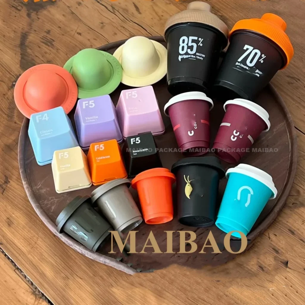 Пластиковая упаковка для кофейных чашек на заказ, пластиковые капсулы для шоколада, чая, кофе, муки, чашки, 2 г, 5 г, 10 г