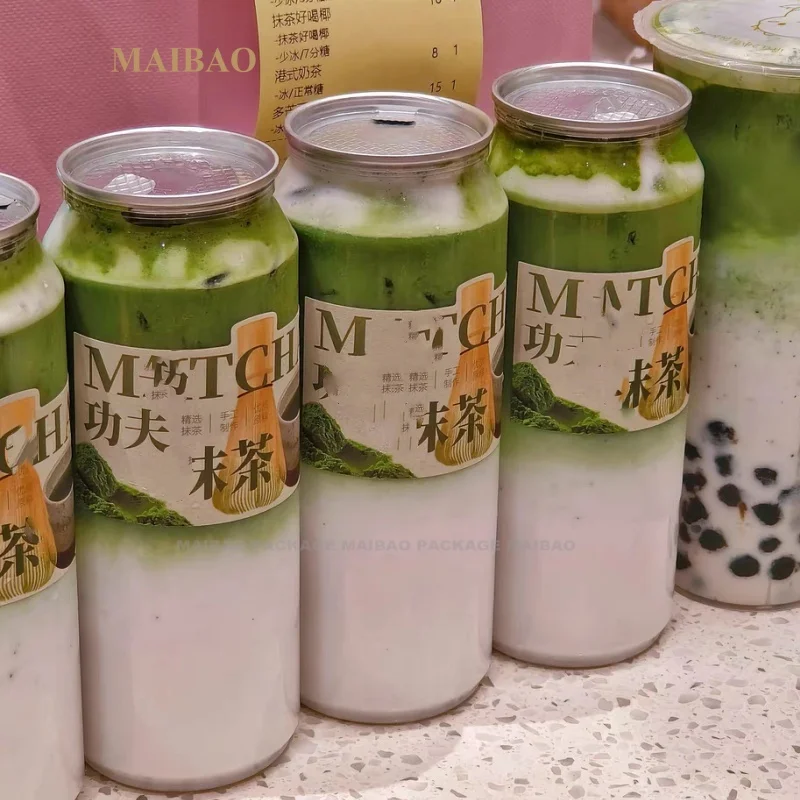 Пластиковая бутылка для напитков с логотипом под заказ, 250 мл, 500 мл, уникальные банки для безалкогольных напитков, сока, молока, кофе, легко открывающиеся банки