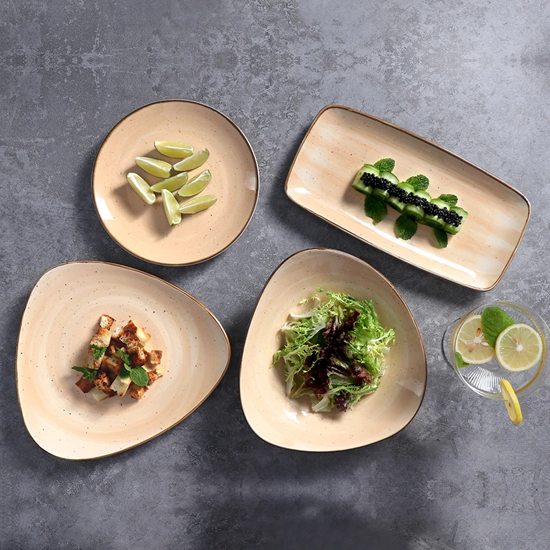 Оптовые тарелки для вечеринок, фарфоровая посуда, тарелки с логотипом для ресторана, тарелки для ресторана