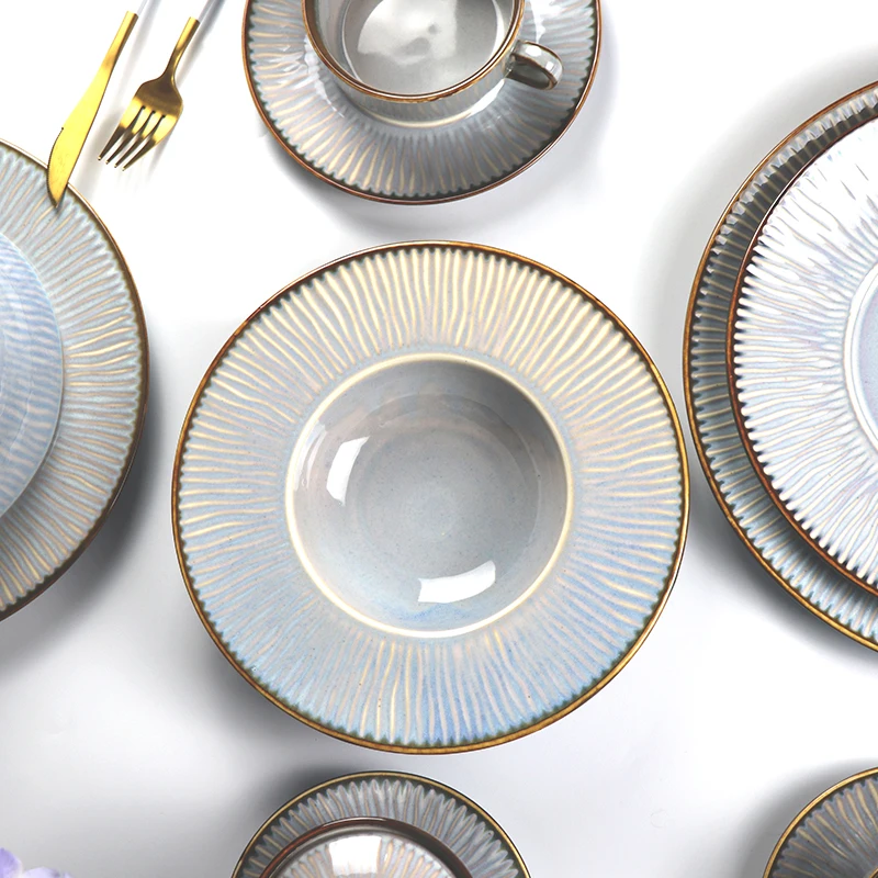 Керамическая тарелка, набор обеденной посуды, скандинавские блюда и тарелки, безопасные для микроволновой печи, фарфоровые наборы посуды, фарфоровая тарелка для ужина