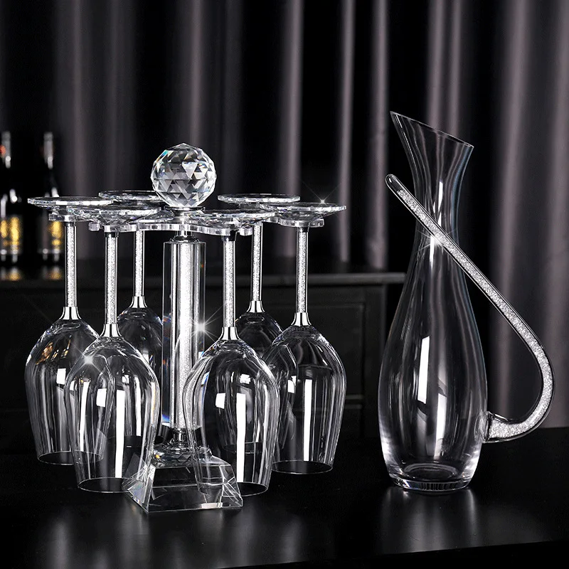 Бокал для вина с золотой ножкой, серебряной ножкой и кристально чистым кронштейном, роскошный хрустальный бриллиант, красивая стеклянная чашка для вина