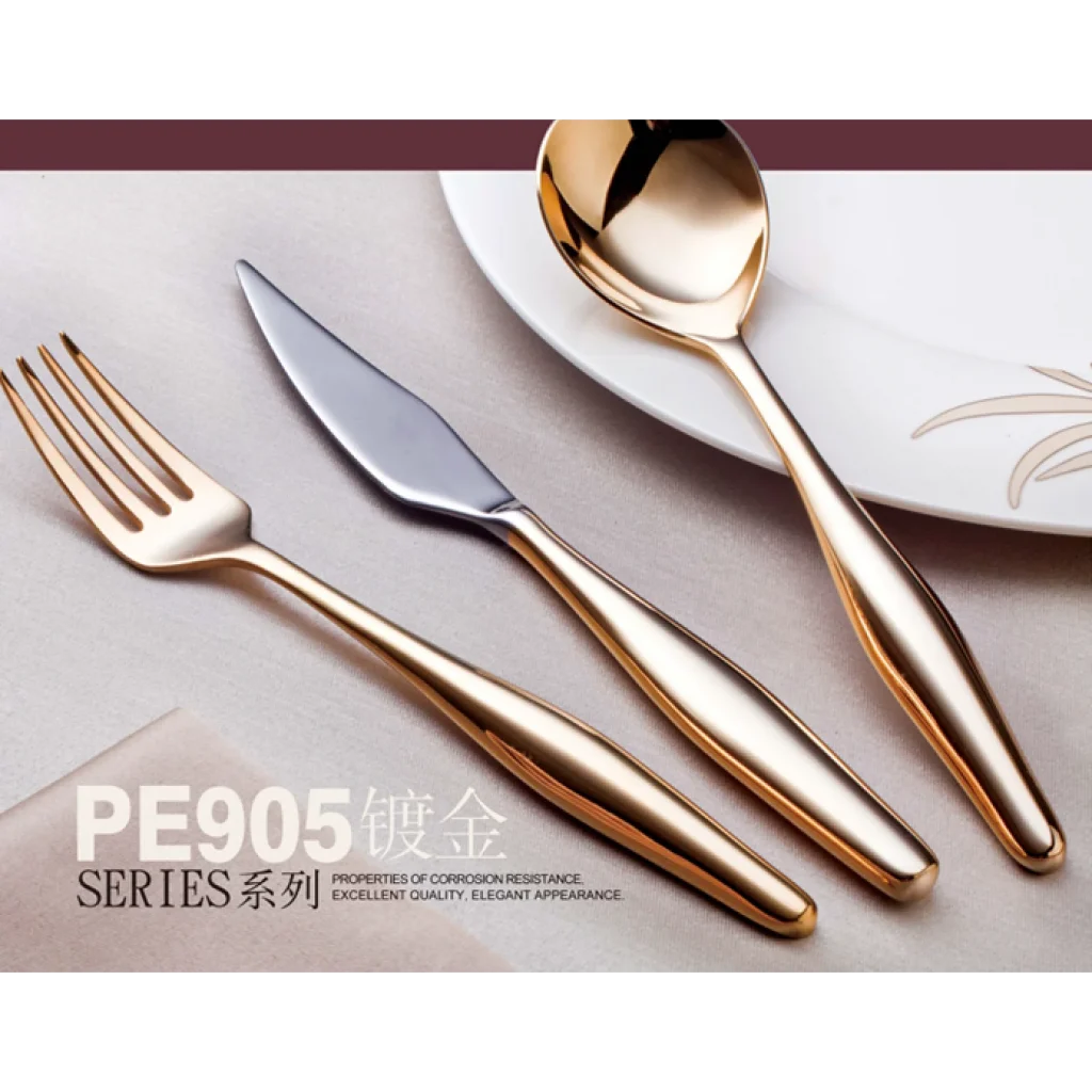 Столовые приборы из нержавеющей стали Royal с золотым покрытием, набор столовых приборов из 72 предметов