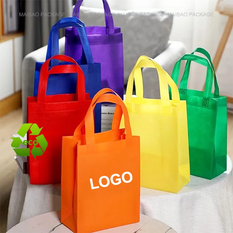 Оптовая продажа, персонализированная нетканая сумка, рекламная многоразовая тканевая сумка для покупок, ламинированная нетканая сумка для покупок из полипропилена