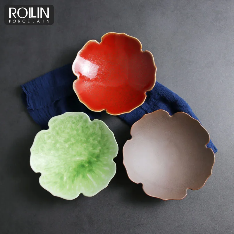 Глазурованные фарфоровые тарелки Корейские тарелки Китайская тарелка Чаша Столовая посуда Китайская посуда