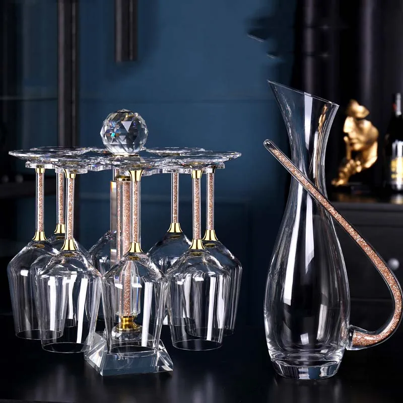 Бокал для вина с золотой ножкой, серебряной ножкой и кристально чистым кронштейном, роскошный хрустальный бриллиант, красивая стеклянная чашка для вина