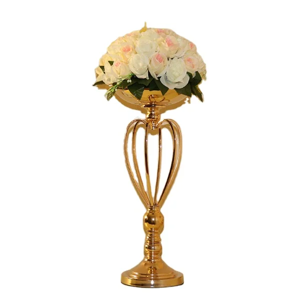 Железная высокая подставка для цветов, центральная часть для свадебных мероприятий, романтические домашние декоративные детали для вечеринок