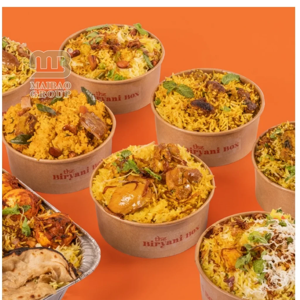 Печать на заказ, 32 унции, крафт-крафт, упаковка для еды, супа с лапшой, одноразовые бумажные салатники на вынос с крышкой